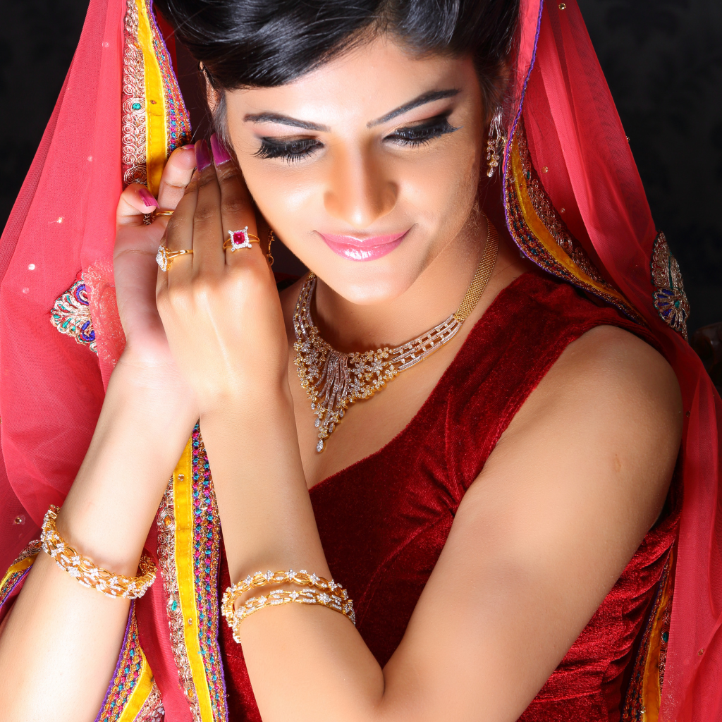 Woman wearing multiple rings