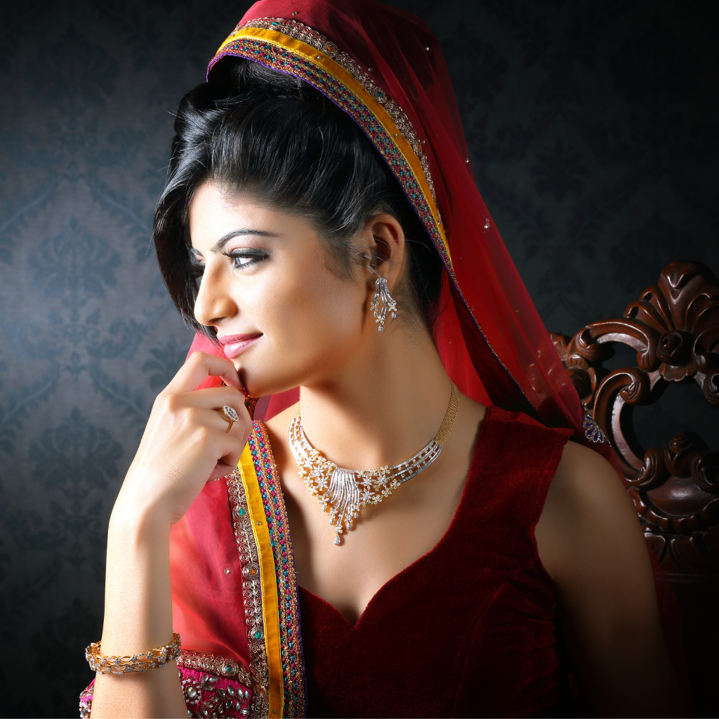 Woman wearing multiple rings